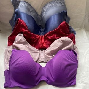 Lot of 5 sexy underwrite bras PLUS package of 3 pair of size 13 briefs